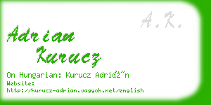 adrian kurucz business card